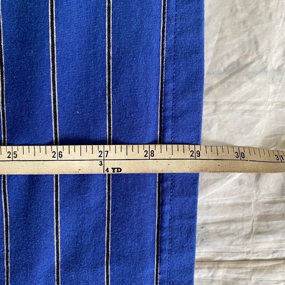 Bugle Boy men 2XL short sleeve cotton blend 2 button collar polo blue stripe - Picture 8 of 8